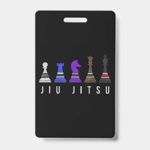 Crachá treinamento de jiu jitsu xadrez, presente bjj com