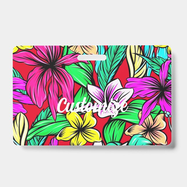 Crachá Tropical Flower Mix Thunder_Cove (Frente)