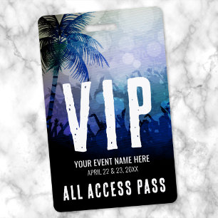 Crachá Tudo Acesso Azul VIP