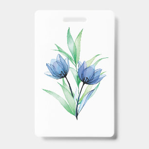 Crachá tulipa azul