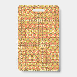 Crachá Um padrão simétrico laranja, amarelo e marrom