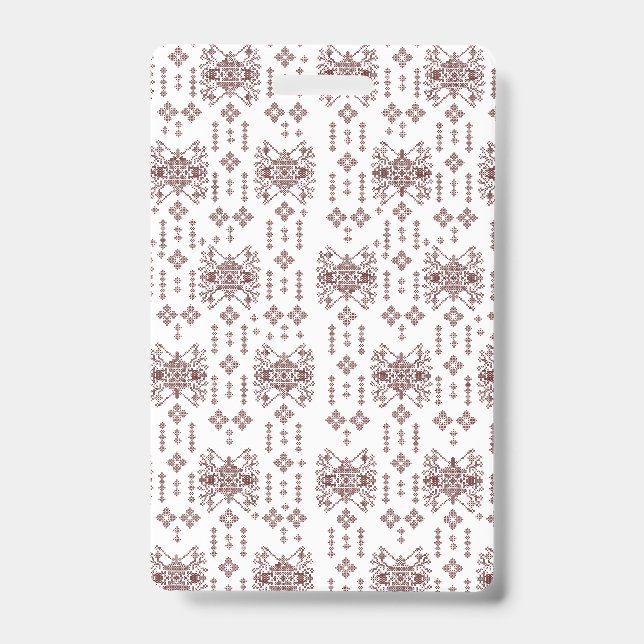 Crachá Um papel de embrulho branco simétrico com um rep (Frente)