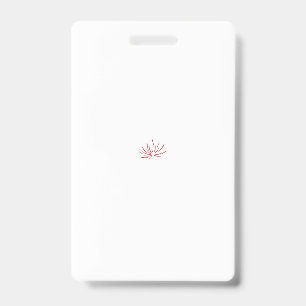 Crachá Um vibrante design floral vermelho e preto apresen