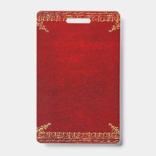 Crachá Vermelho Caído e Dourado Dourado
