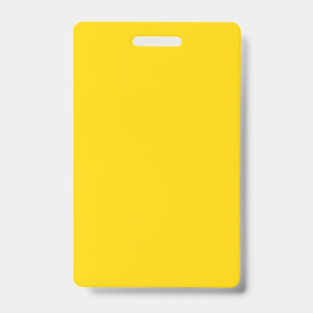 Crachá Vertical Amarelo e Branco – Visual Personal (Frente)