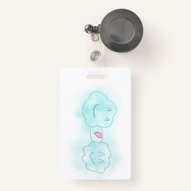 CRACHÁ VERTICAL, RETRATÁVEL - AMOR NUVEM (Frente com retrátil)