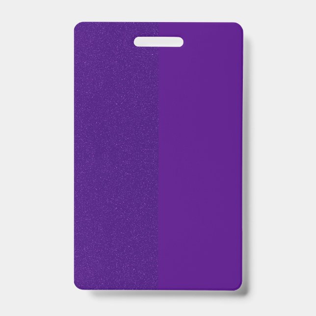 Crachá Vertical Roxo Meia Brilho – Personalizável (Frente)