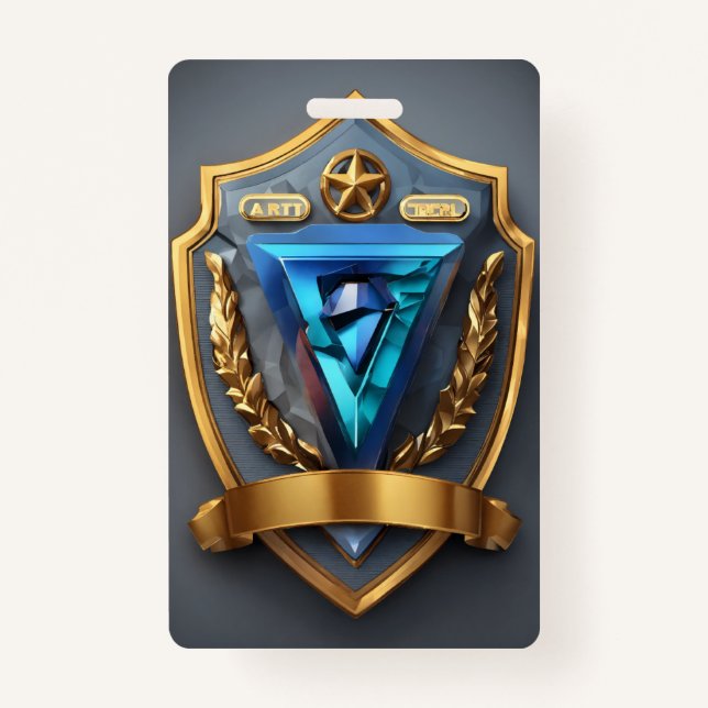 Crachá Vertical | Titular de Cartão de Identificação Pers (Frente)