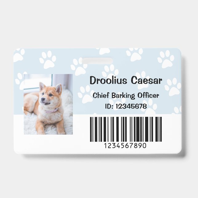 Crachá Veterinário de Cuidados com Animais de Estimação F (Frente)