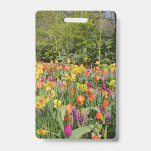 Crachá Vibrante Jardim de Tulipas da Holanda