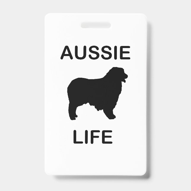 Crachá vida aussiana de pastor australiano (Frente)
