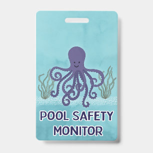 Crachá Vigilante de Segurança da Piscina