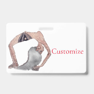 Crachá Vintage Backbend Yoga Pose Thunder_Cove