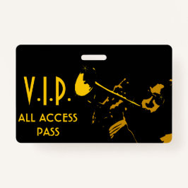 Crachá VIP All Access Pass for Musical Event