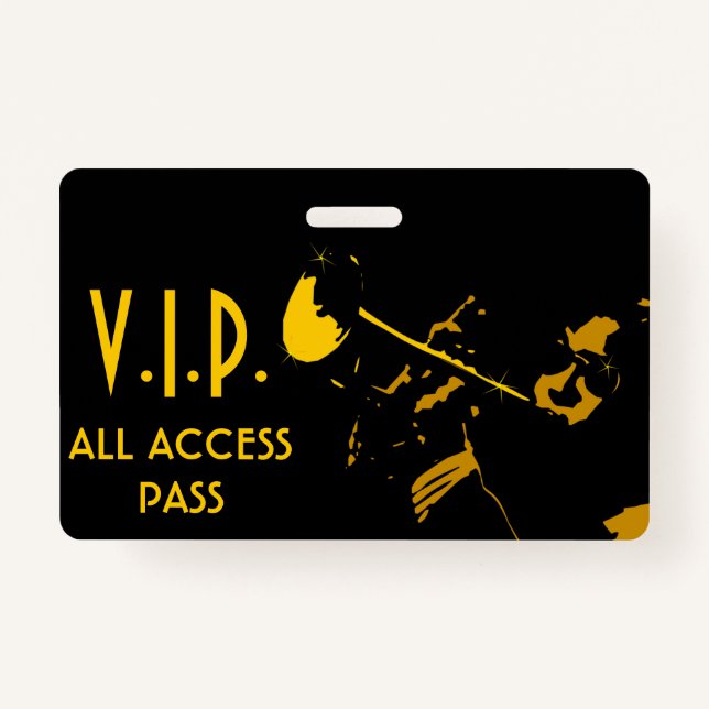 Crachá VIP All Access Pass for Musical Event (Frente)