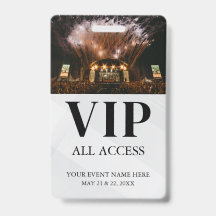 Crachá VIP de Acesso Total a Evento Personalizado
