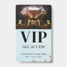 Crachá VIP de Acesso Total a Evento Personalizado