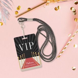 Crachá VIP de tapete vermelho personalizado doce dezessei