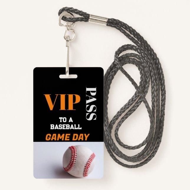 Crachá VIP de Todos os Acessos do Jogo de Baseball VIP Pe (Frente com cordão)