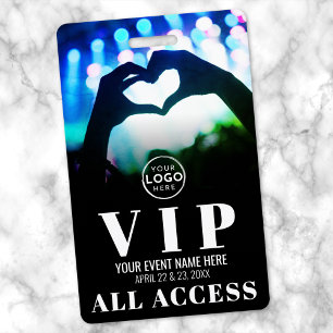Crachá VIP do Evento All Access do Logotipo do Con