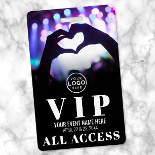 Crachá VIP do Evento Logo All Access