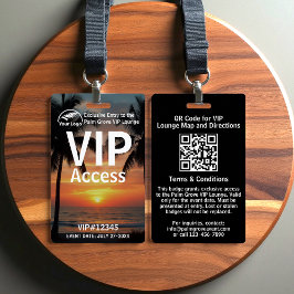 Crachá VIP Pass | Código e logotipo QR para grupos