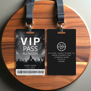 Crachá VIP personalizado - Todos os códigos de barras de 