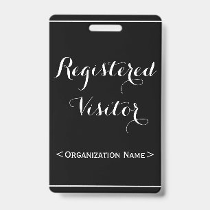 Crachá "Visitante Registrado" Glamouroso