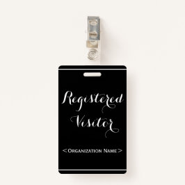 Crachá "Visitante Registrado" glamouroso