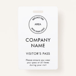 Crachá Visitantes Simples Passam O Nome Da Empresa Logoti