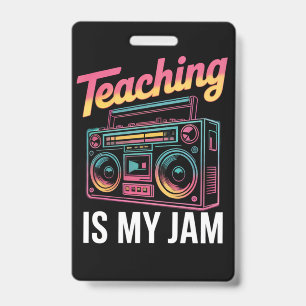 Crachá Voltar às Aulas Retro Ensino é Minha Paixão 80s