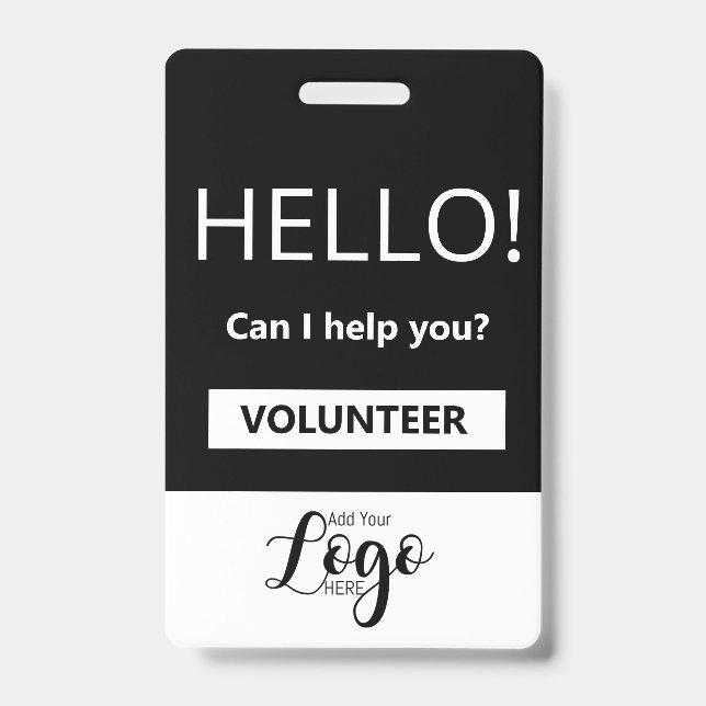 Crachá Voluntário Comunitário | Etiqueta de nome p (Frente)