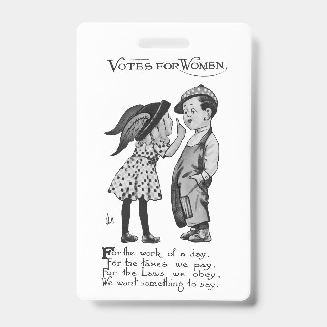 Crachá Votos Para as Mulheres (Frente)