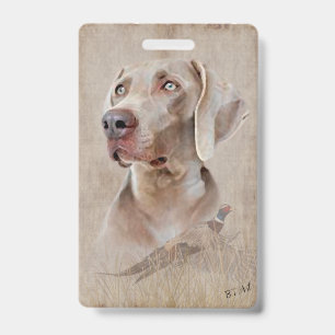 Crachá Weimaraner Poster Canvas Imprimir Tapeçaria Acríni