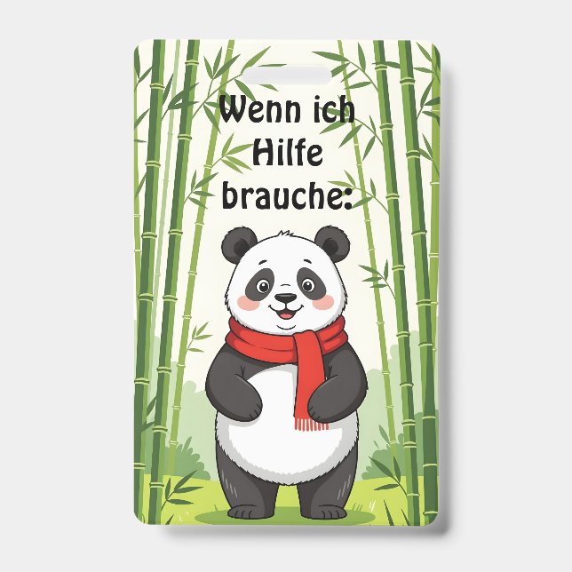 Crachá "Wenn ich Hilfe brauche:" Ausweis (Frente)