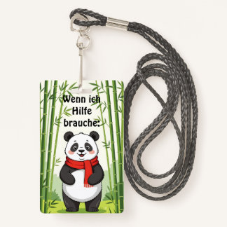Crachá "Wenn ich Hilfe brauche:" Ausweis