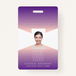 Crachá Womens Business Photo ID Identification Plastic 