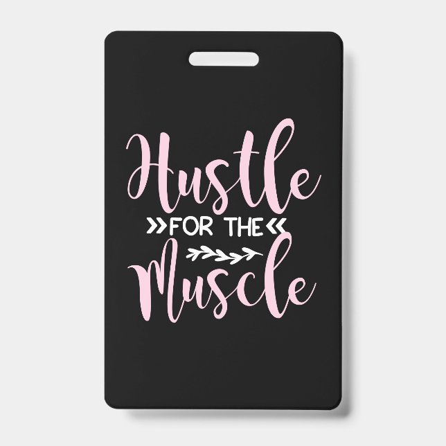 Crachá Yoga Lover | Hustle For The Muscle (Frente)