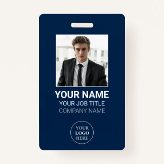 Crachá Your Logo Here Employee Photo Corporate Name Tags