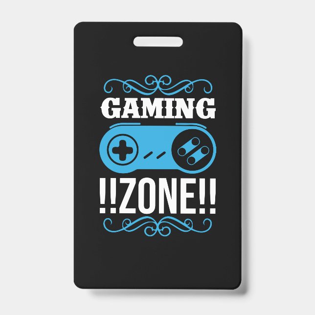 Crachá Zona de Presentes de Jogos Gamer Gift (Frente)