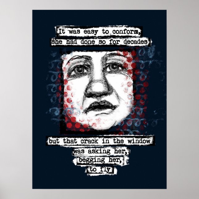 Crack Na Janela Poster Wall Art (Frente)