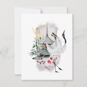 Crane Bird - Trabalho de arte japonês