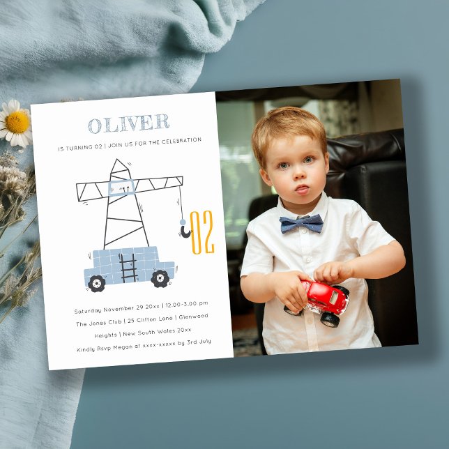 Crane de Construção Foto de Qualquer Convite Anive (Criador carregado)