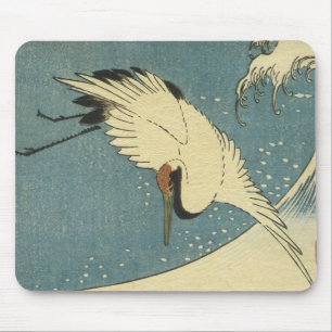 Crane e Wave, Hiroshige Mousepad