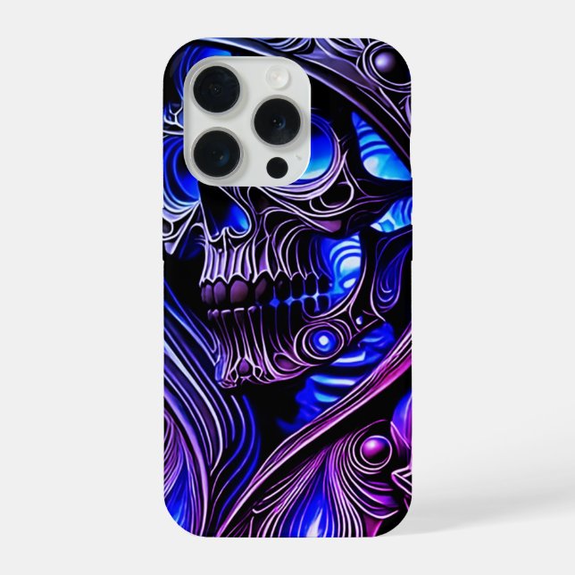 Cráneo Fantasma Azul Cibernético - Edición Neon Gl (Verso)