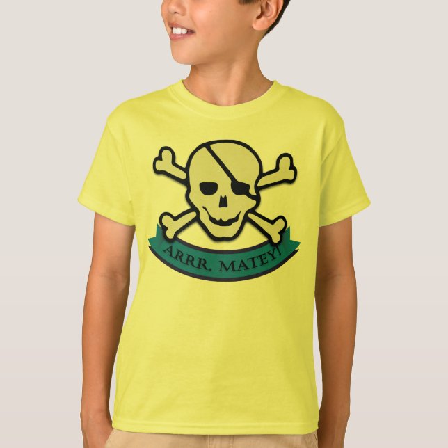 Crânio - Camisa T sem rótulo para as crianças amar (Frente)