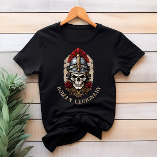 Crânio com camisa de capacete legionária romana