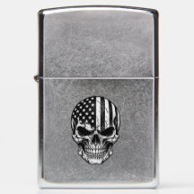 Crânio da Bandeira Americana Isqueiro Zippo | Crân