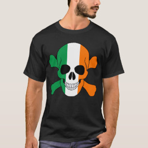 Crânio da bandeira de Ireland e camisa dos