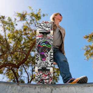 Crânio de Despertar Rude arte Grafite skateboard